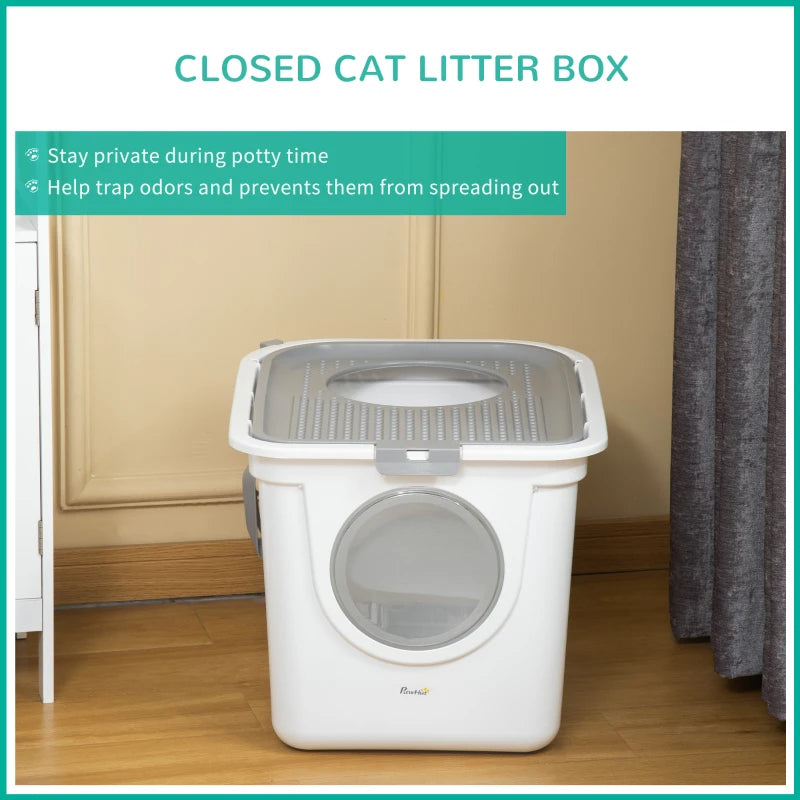 EasyClean Enclosed Cat Litter Box