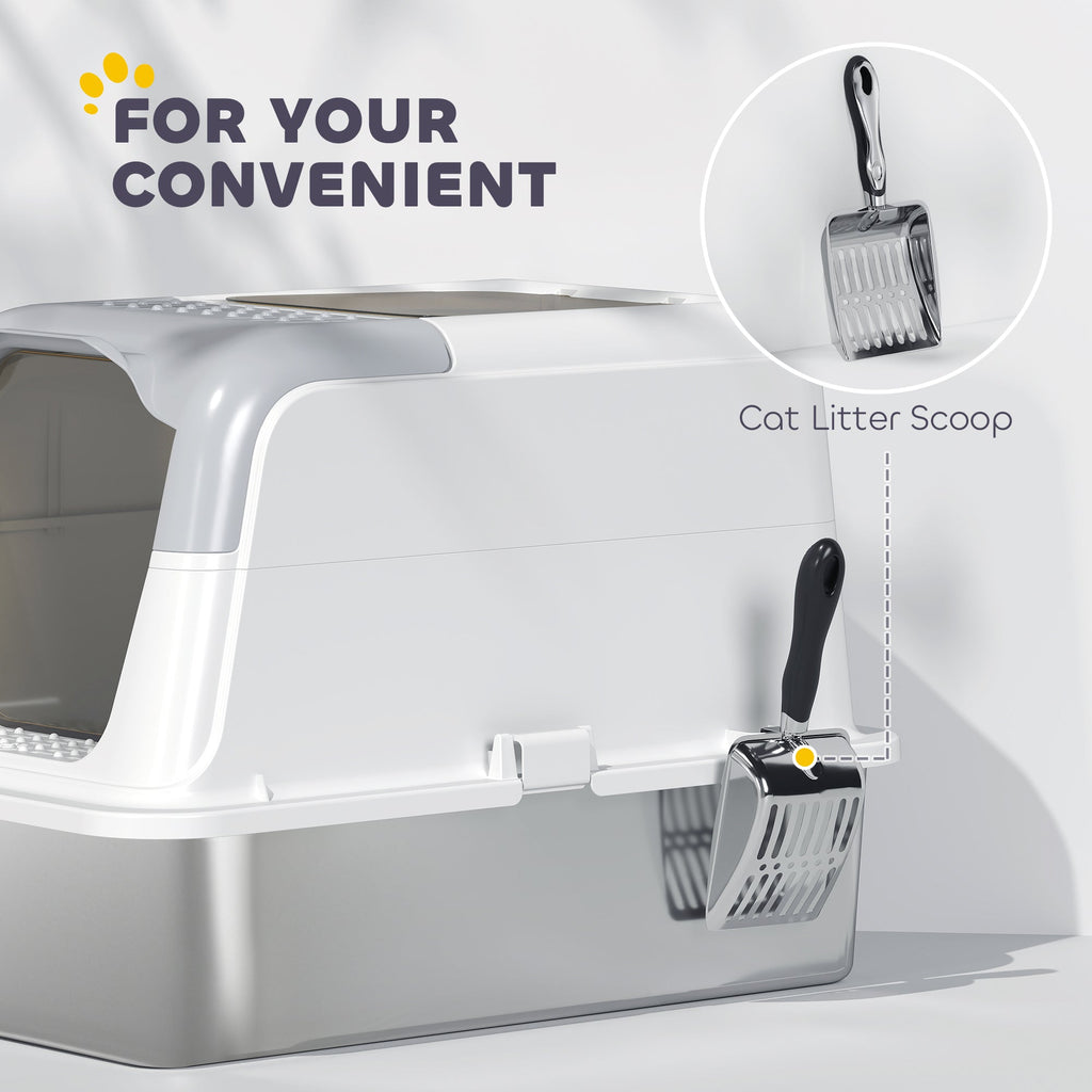 XL Stainless Steel Enclosed Cat Litter Box
