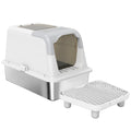 XL Stainless Steel Enclosed Cat Litter Box
