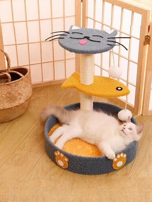ScratchNest Cat Bed & Scratching Post
