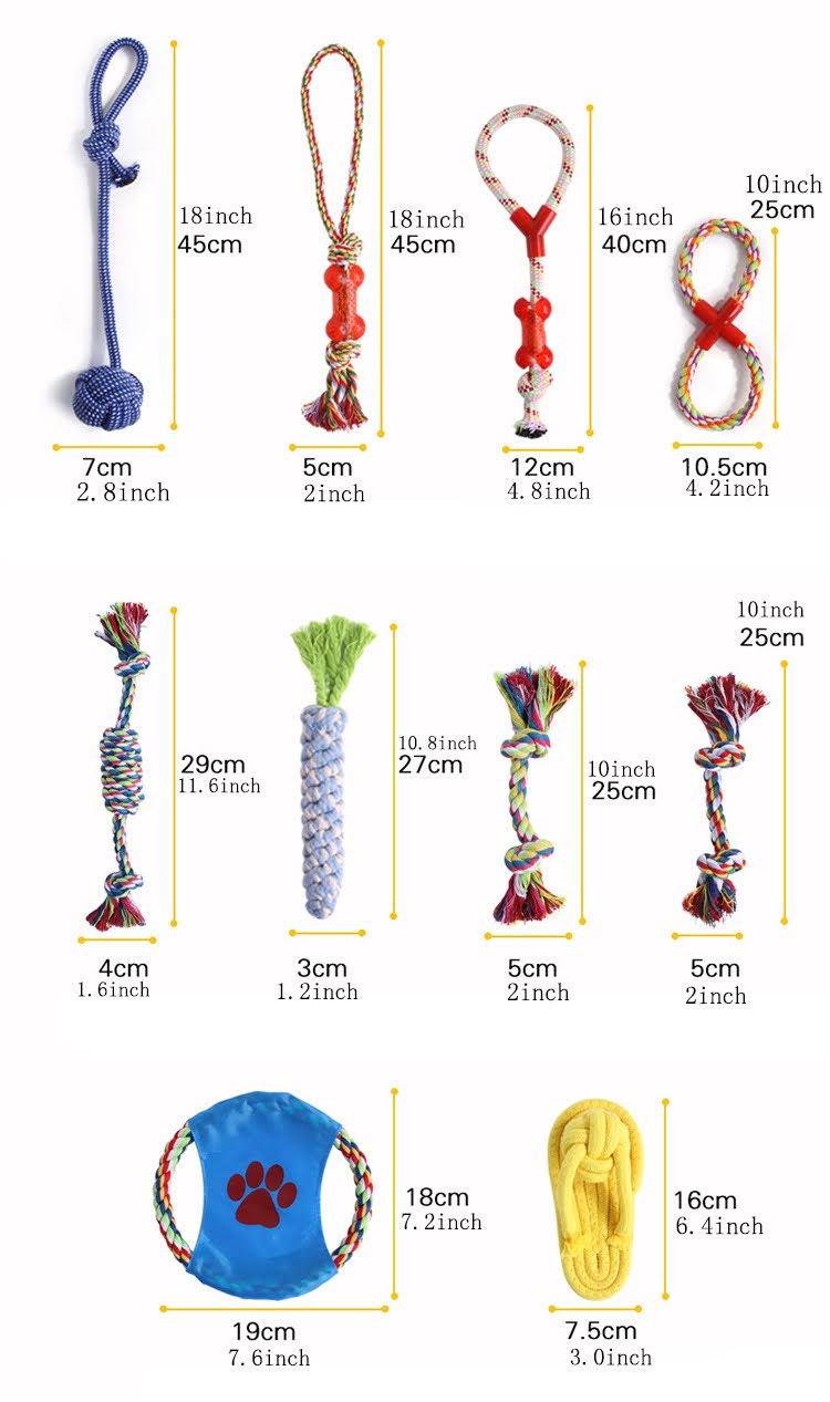 TugChew Rope Toy Pack (10pcs)
