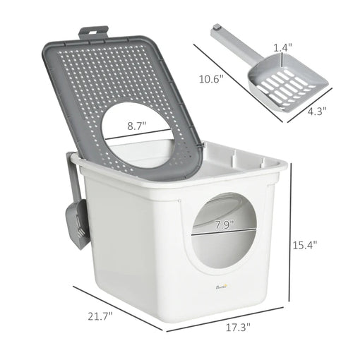 EasyClean Enclosed Cat Litter Box